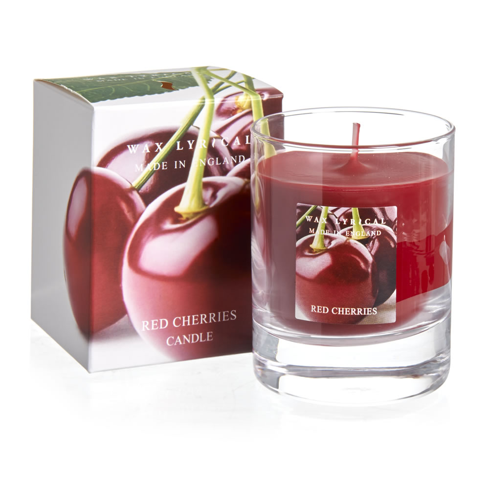 Wax Lyrical Glass Candle Red Cherries Wilko