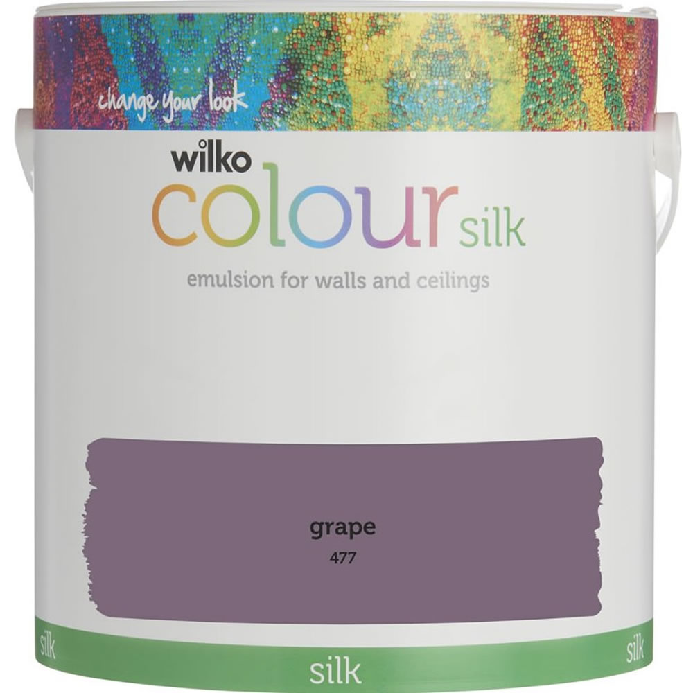 Wilko Grape Silk Emulsion Paint 2.5L Wilko