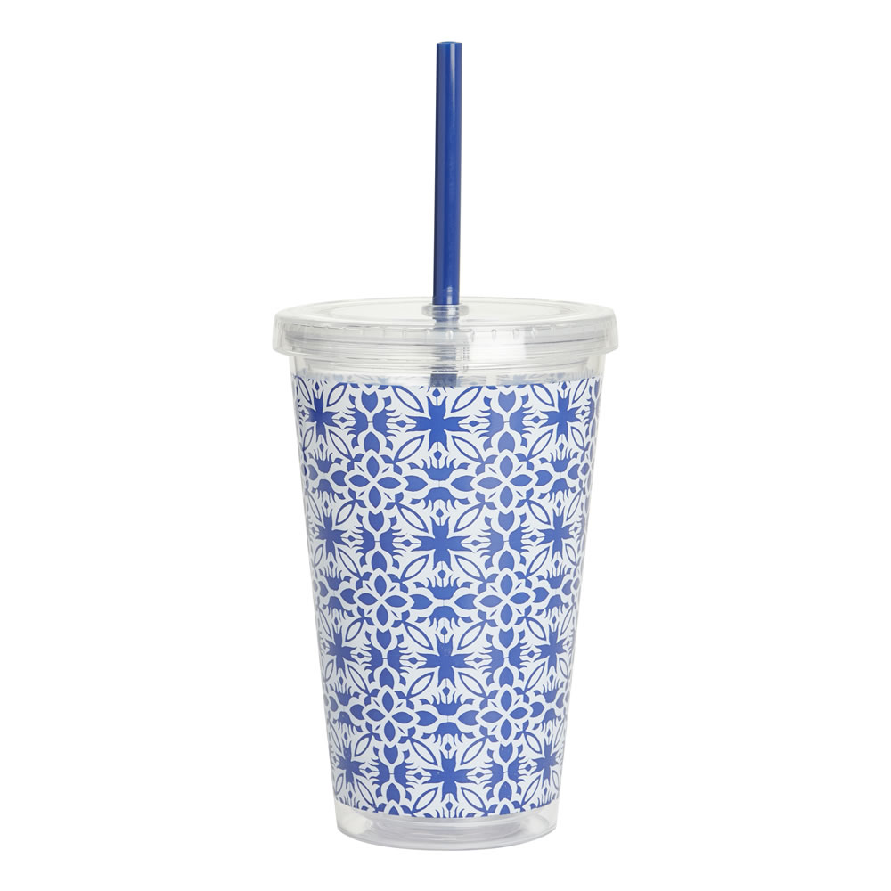 Wilko Fusion Tumbler with Straw Wilko