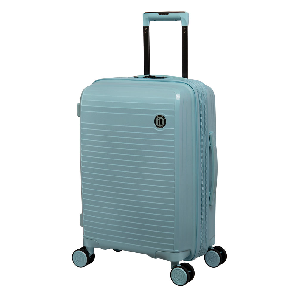 it luggage Spontaneous Blue Glow 8 Wheel 56cm Hard Case Wilko