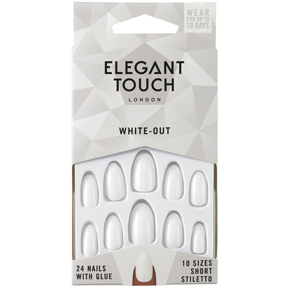 Elegant Touch White Out False Nails Wilko