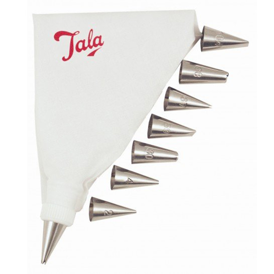 Tala Icing Bag Set with 8 Nozzles Wilko