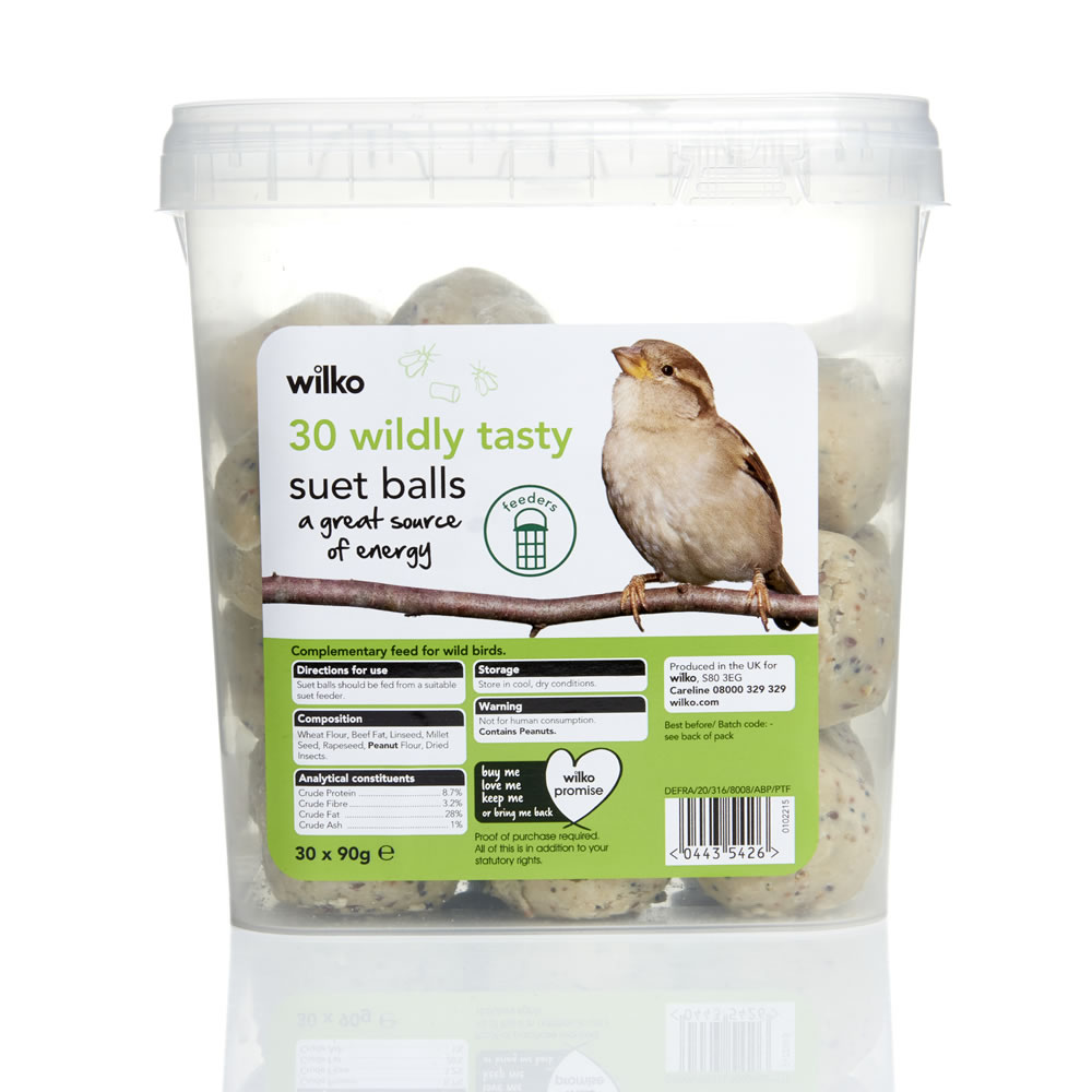 Wilko Wild Bird Suet Balls 30pk Wilko