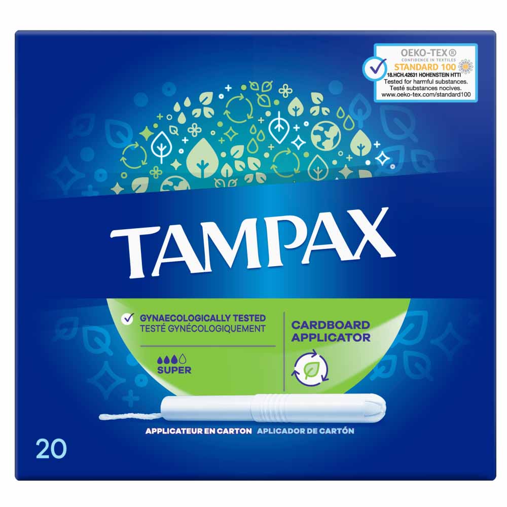 Tampax Super Tampons 20 Pack Wilko