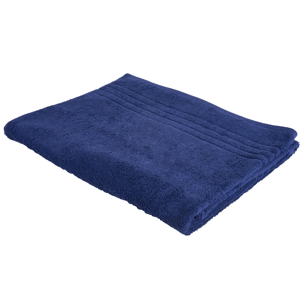Wilko Bath Sheet Navy Wilko
