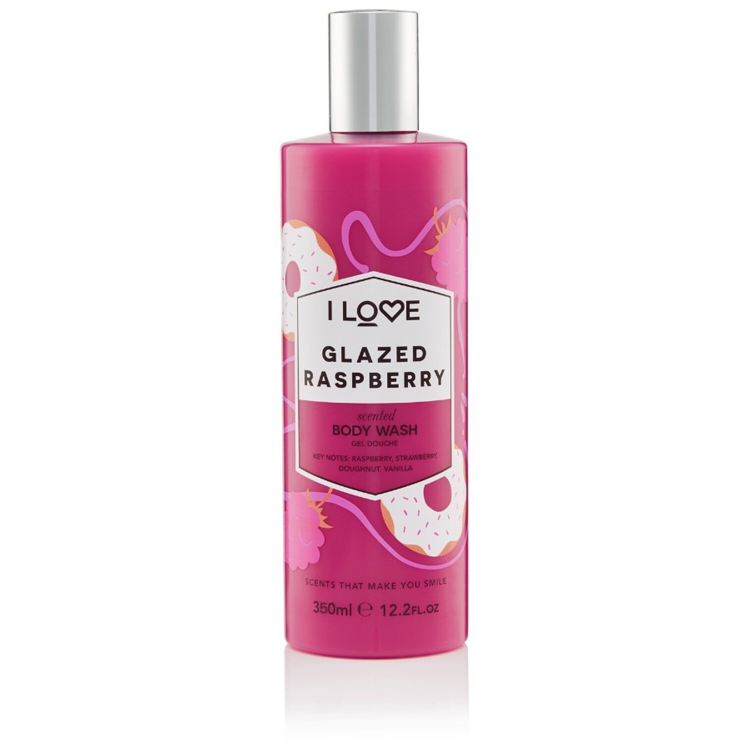 Wilko Raspberry Ruffles I LOVE Glazed Raspberry Pink Body Wash 350ml | Wilko