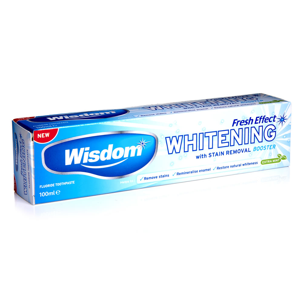 Wisdom Fresh Effect Whitening Toothpaste 100ml Wilko