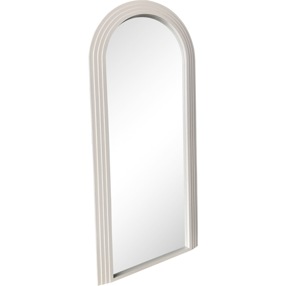 Evie Ridged White Arch Lean To Mirror 180 x 80cm Wilko