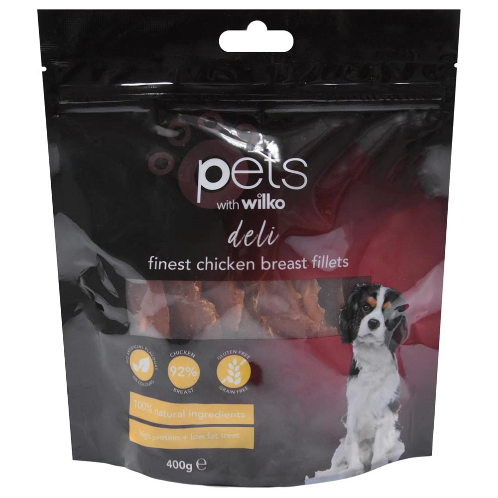 Wilko Best Chicken Fillets Dog Treats 400g Wilko