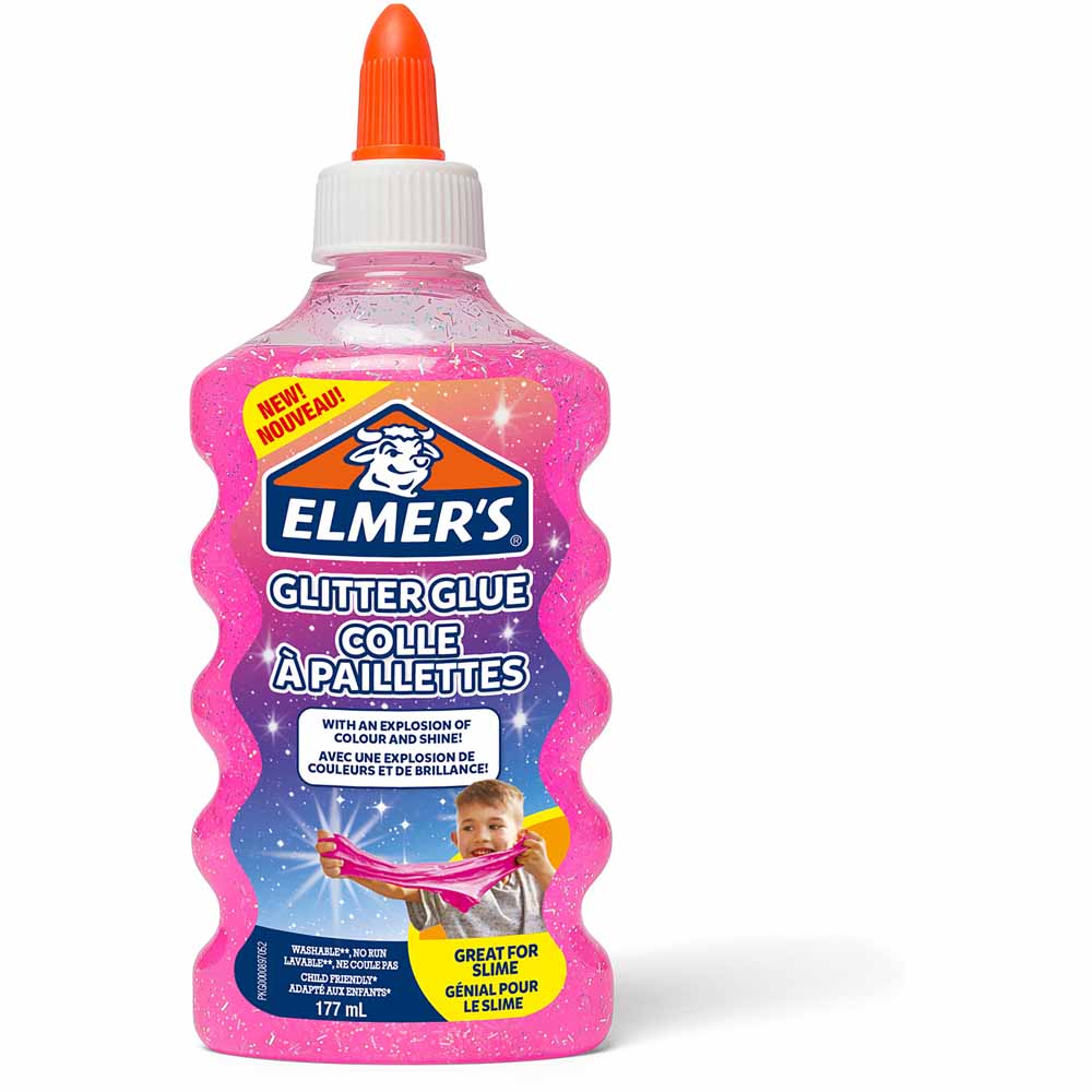Elmer's Pink Glitter Glue 177ml Wilko