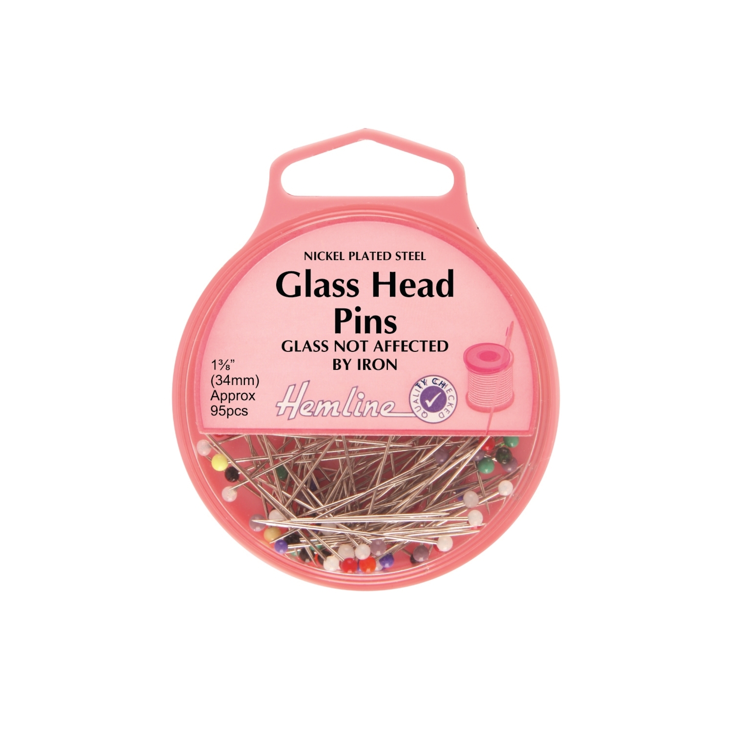 Hemline Glass Headed Pins Wilko