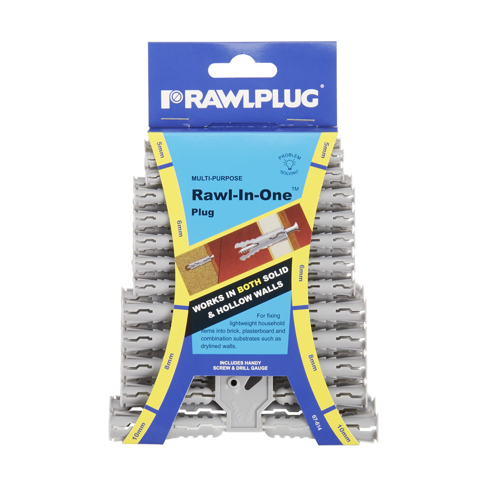 Rawlplug Grey Multi Purpose Plug 48 pack Wilko