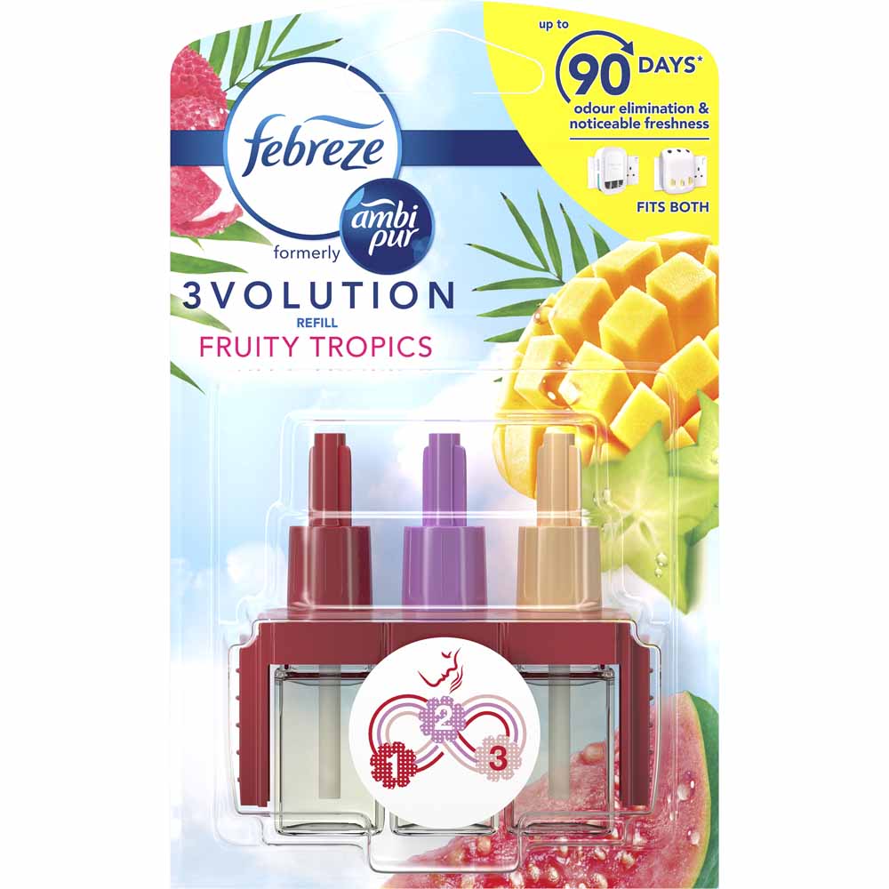 Febreze 3Volution Fruity Refill Air Freshener 20ml Wilko