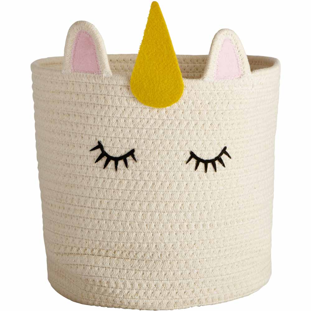 Wilko Unicorn Rope Basket Wilko