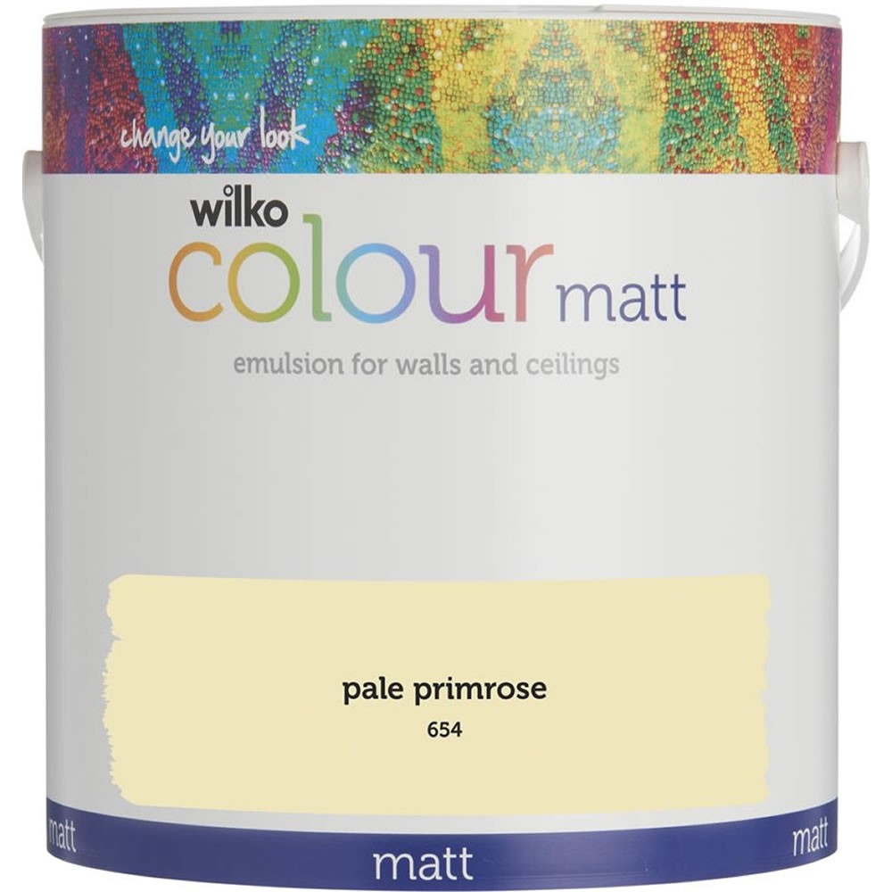 Wilko Pale Primrose Matt Emulsion Paint 2.5L Wilko