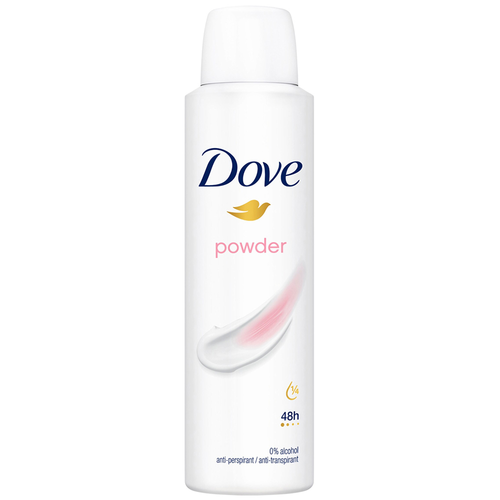 Dove Powder Antiperspirant Deodorant Spray 150ml Wilko