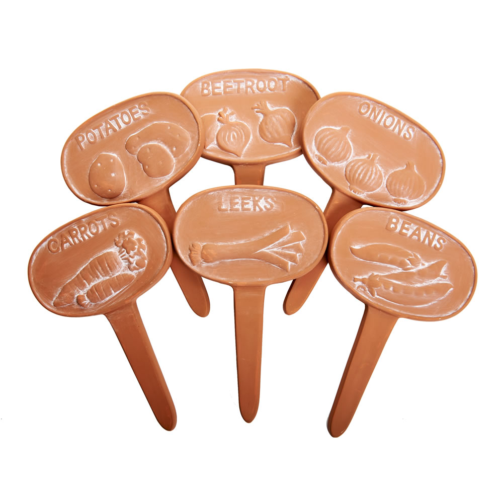 Wilko Terracotta Vegetable Labels Assorted Wilko