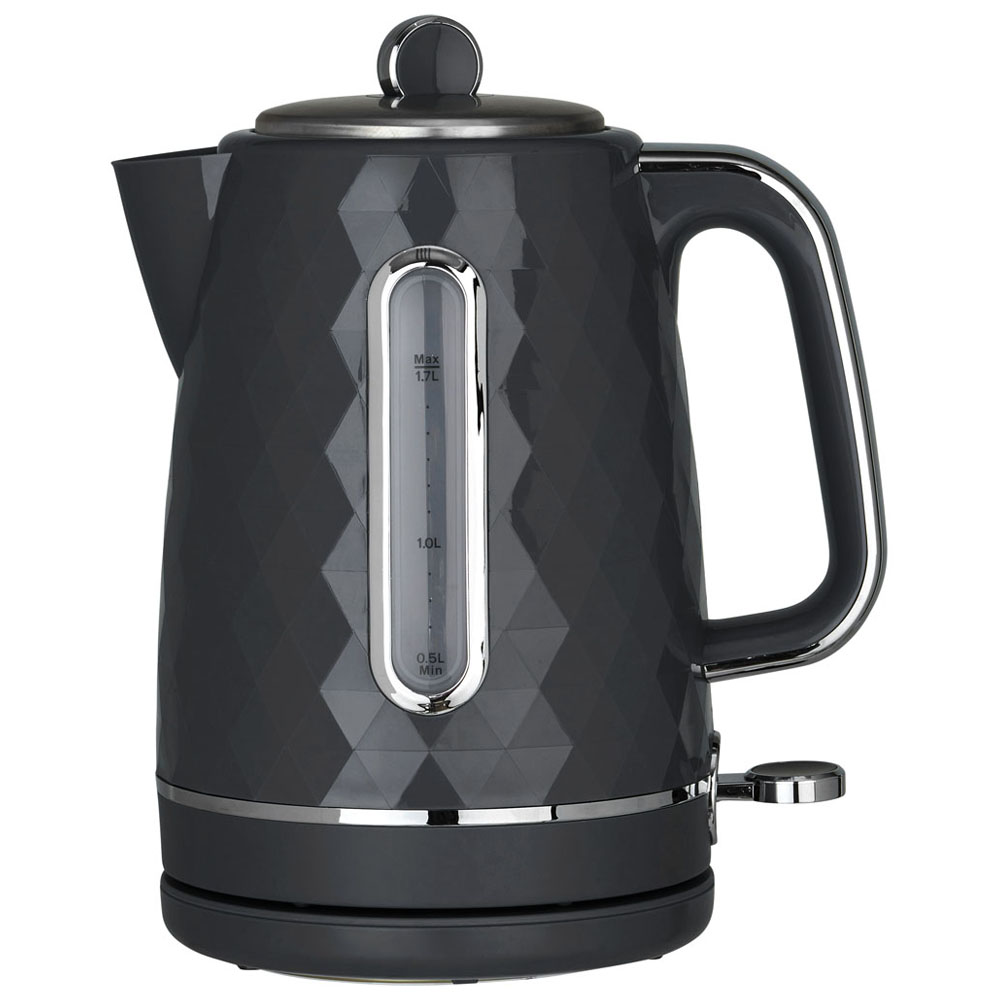 Wilko Dark Grey 1.7L Diamond Kettle Wilko