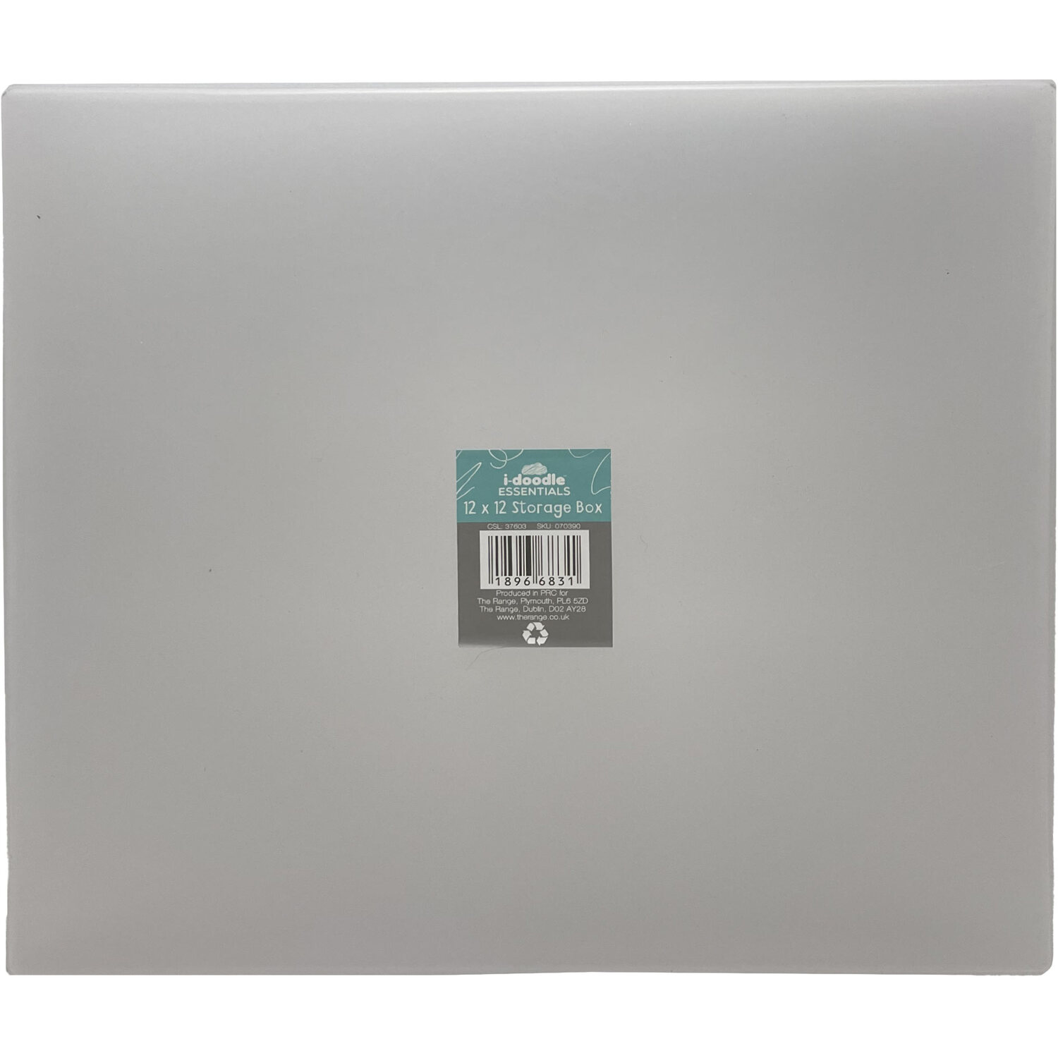 Square Document Box i-doodle Clear Square Document Storage Box | Wilko