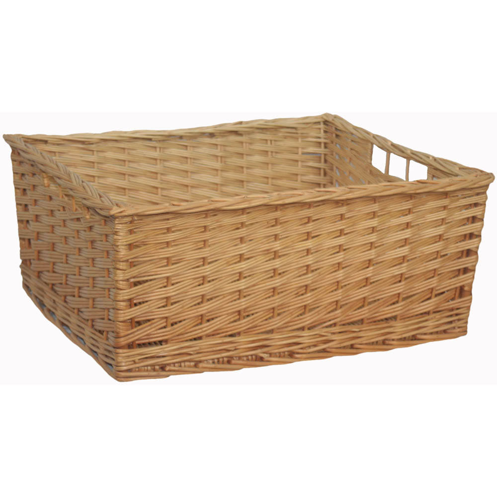 Red Hamper Large Kitchen Storage Wicker Basket Wilko