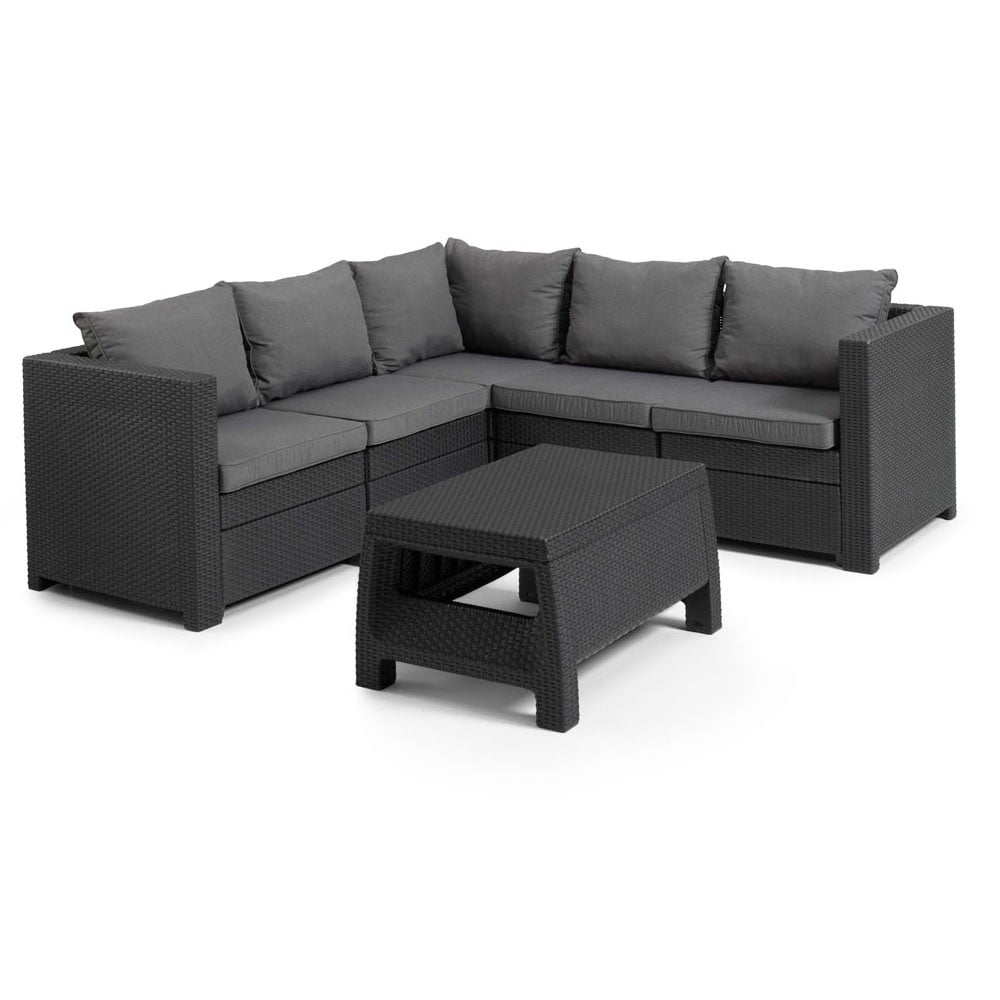 Keter Provence Corner Sofa Set Grey Wilko