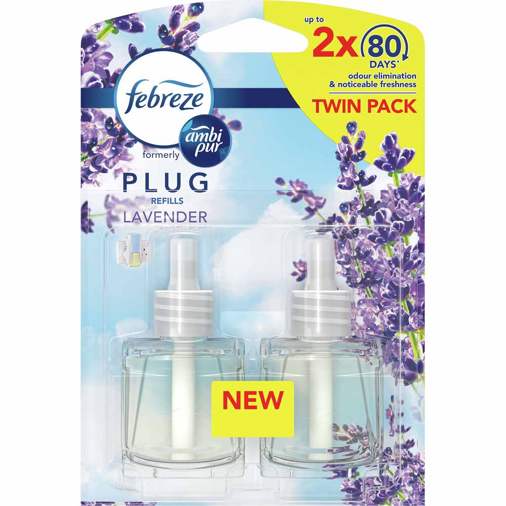 Febreze Lavender Plug In Air Freshener Twin Refill 20ml Wilko