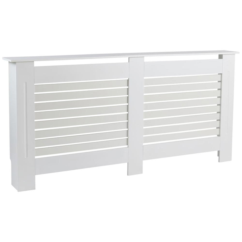 Wide Radiator Cover Home Source York Extra Large White Radiator Cover | Wilko