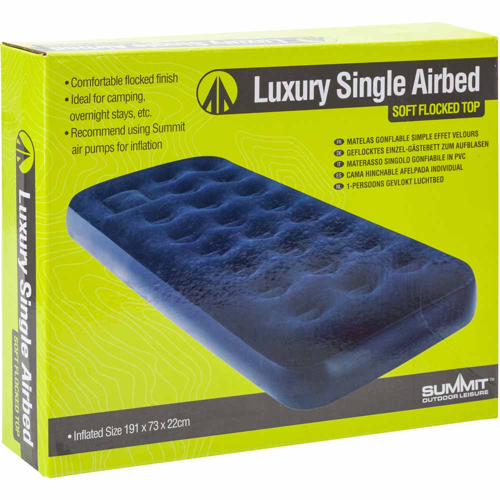 Summit Single Flocked Airbed Wilko