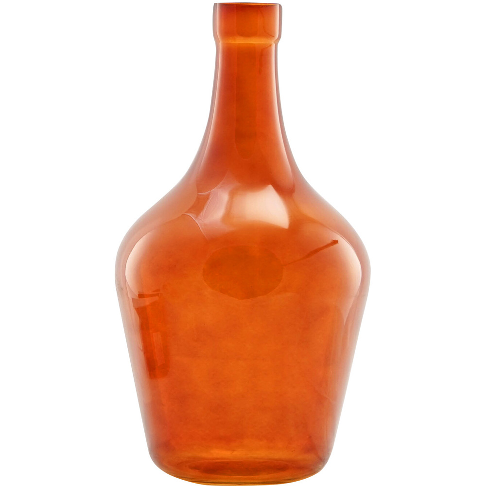 Large Amber Bottle Neck Vase Wilko