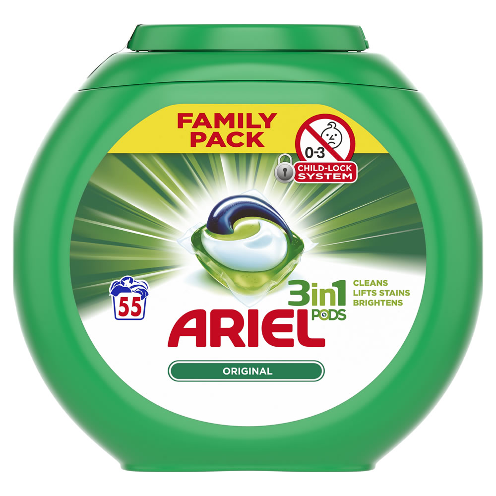 Ariel Original 3 In 1 Washing Pods 55 Washes Wilko
