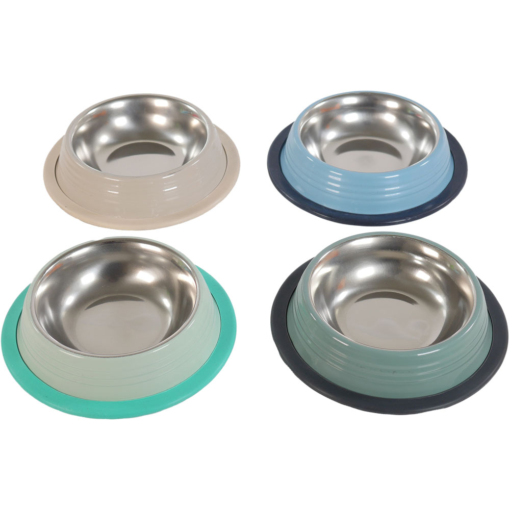 Single Rosewood Stainless Steel Cat Bowl in Assorted styles Wilko
