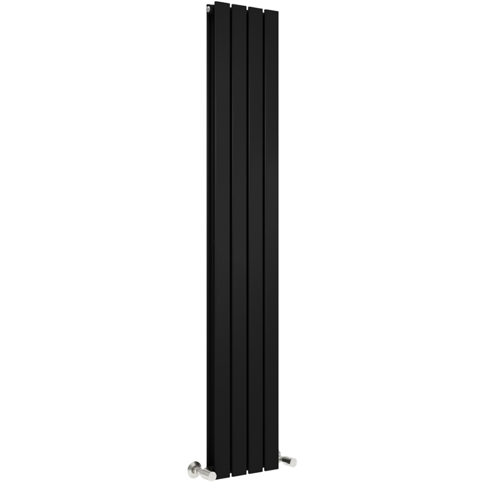 Black 4442 BTU Double Flat Panel Vertical Column Radiator 1800 x 272mm ...