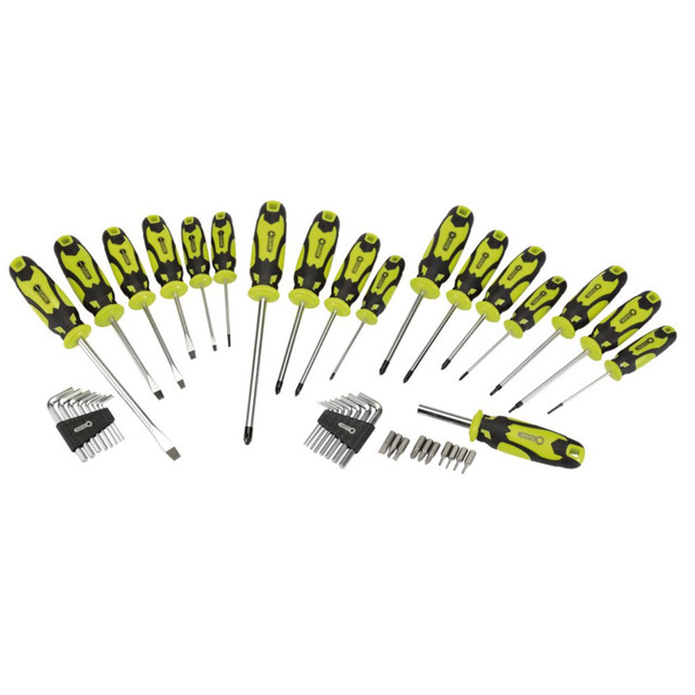 Draper 44 Piece Soft Grip Screwdriver Hex Key and Bit Set Wilko
