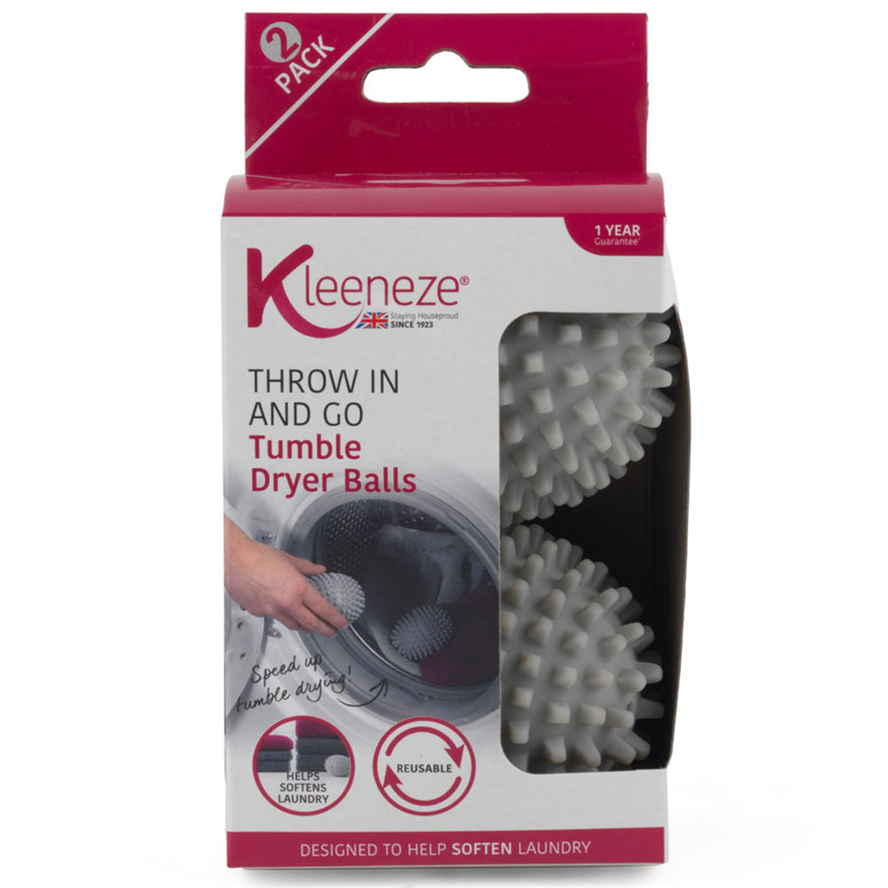 Kleeneze Throw and Go Dryer Balls Pack 2 Wilko