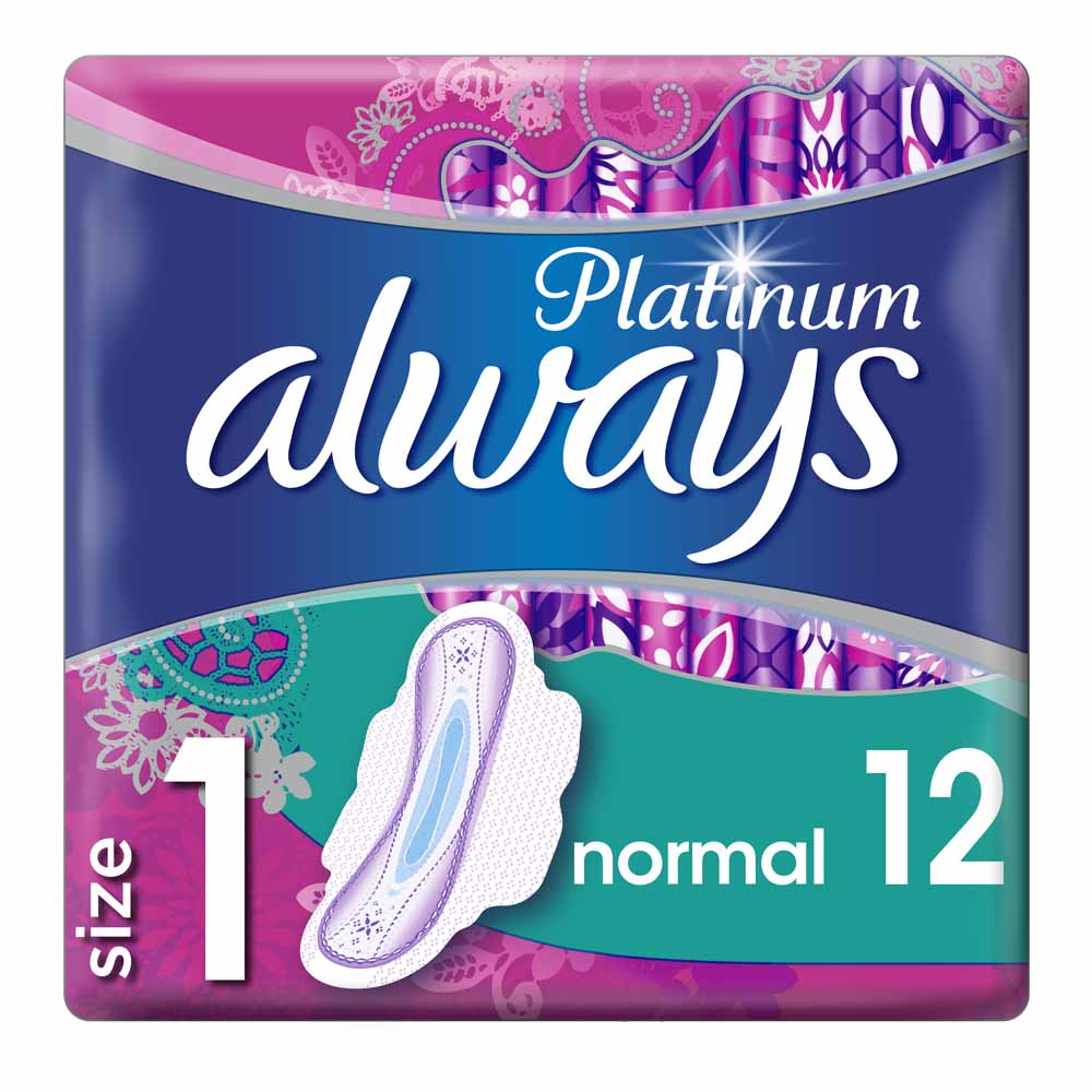 Always Platinum Pads Normal Plus 12 pack Wilko