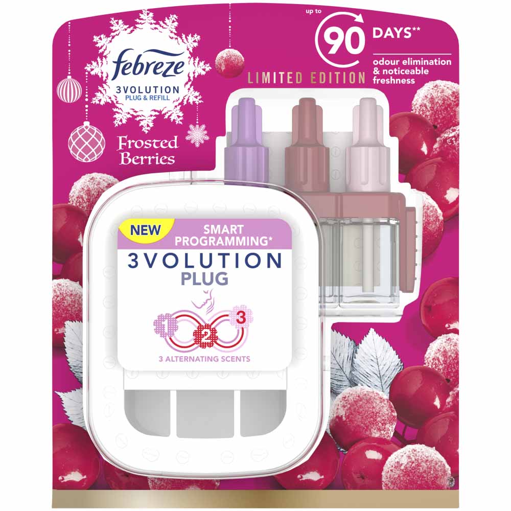 Febreze 3Volution Smart Programming Air Freshener Plugin Starter Kit Frozen Berries Wilko