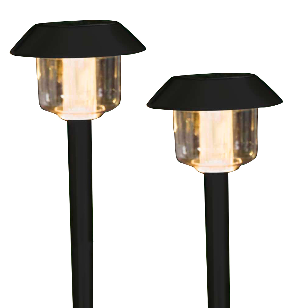 Wilko 4 Pack Round Post Garden Solar Light Markers Wilko