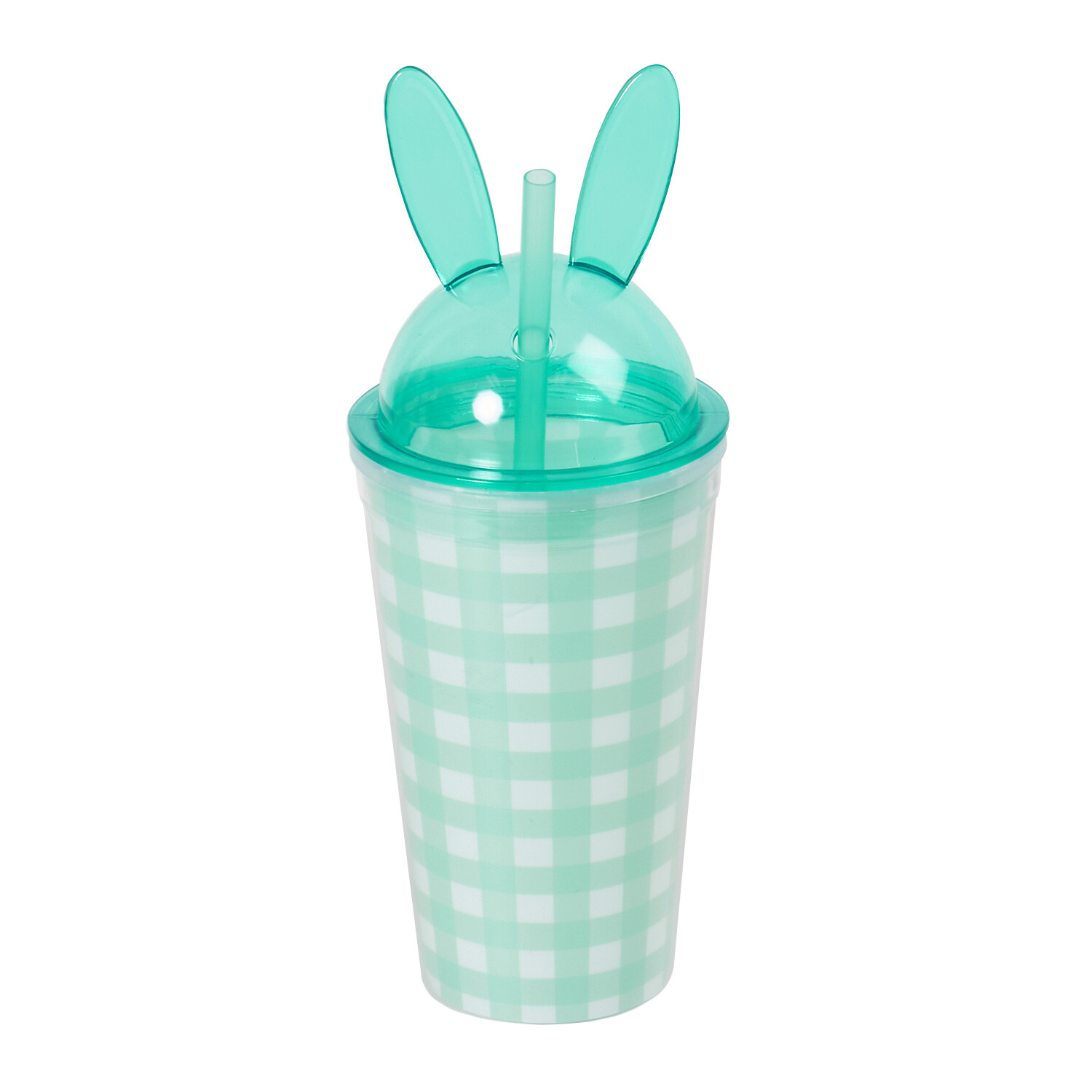 Bunny Tumbler with Straw Green Wilko