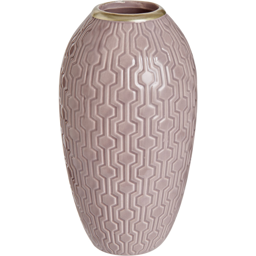 Wilko Luxe Embossed Vase Wilko