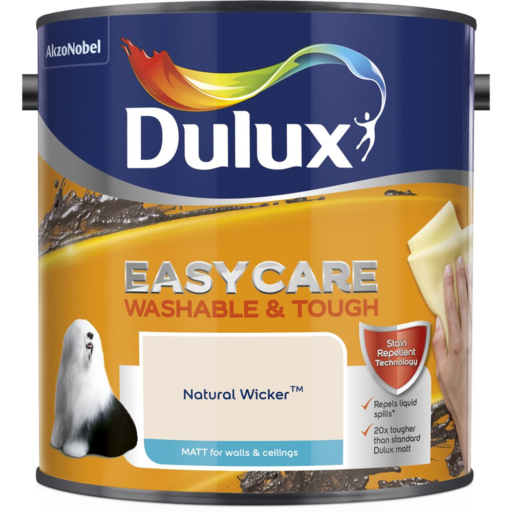 Dulux Easycare Natural Wicker Matt Emulsion Paint 2.5L Wilko