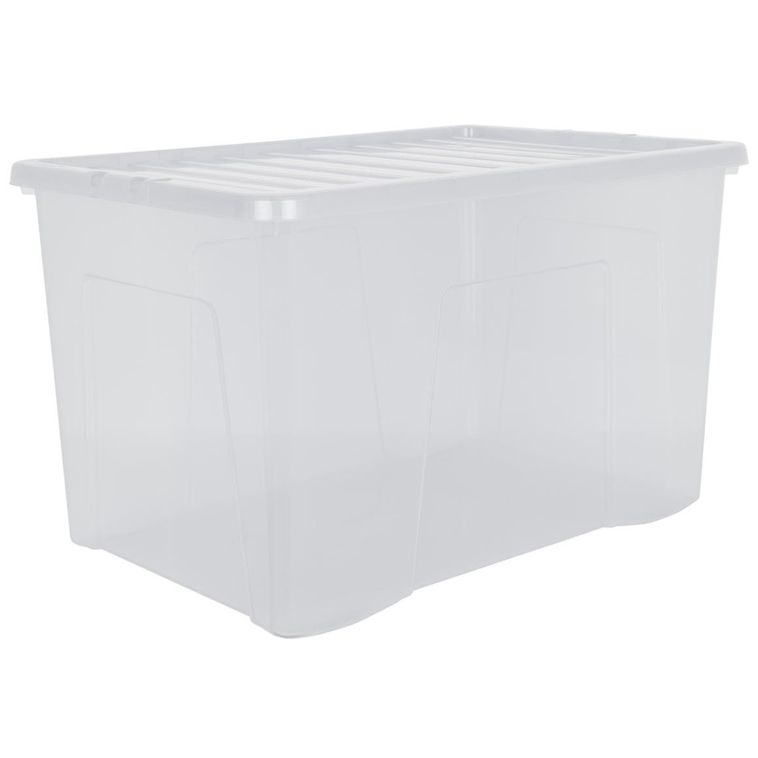 Wham 102L Clear Crystal Storage Box with Lid 42cm Wilko