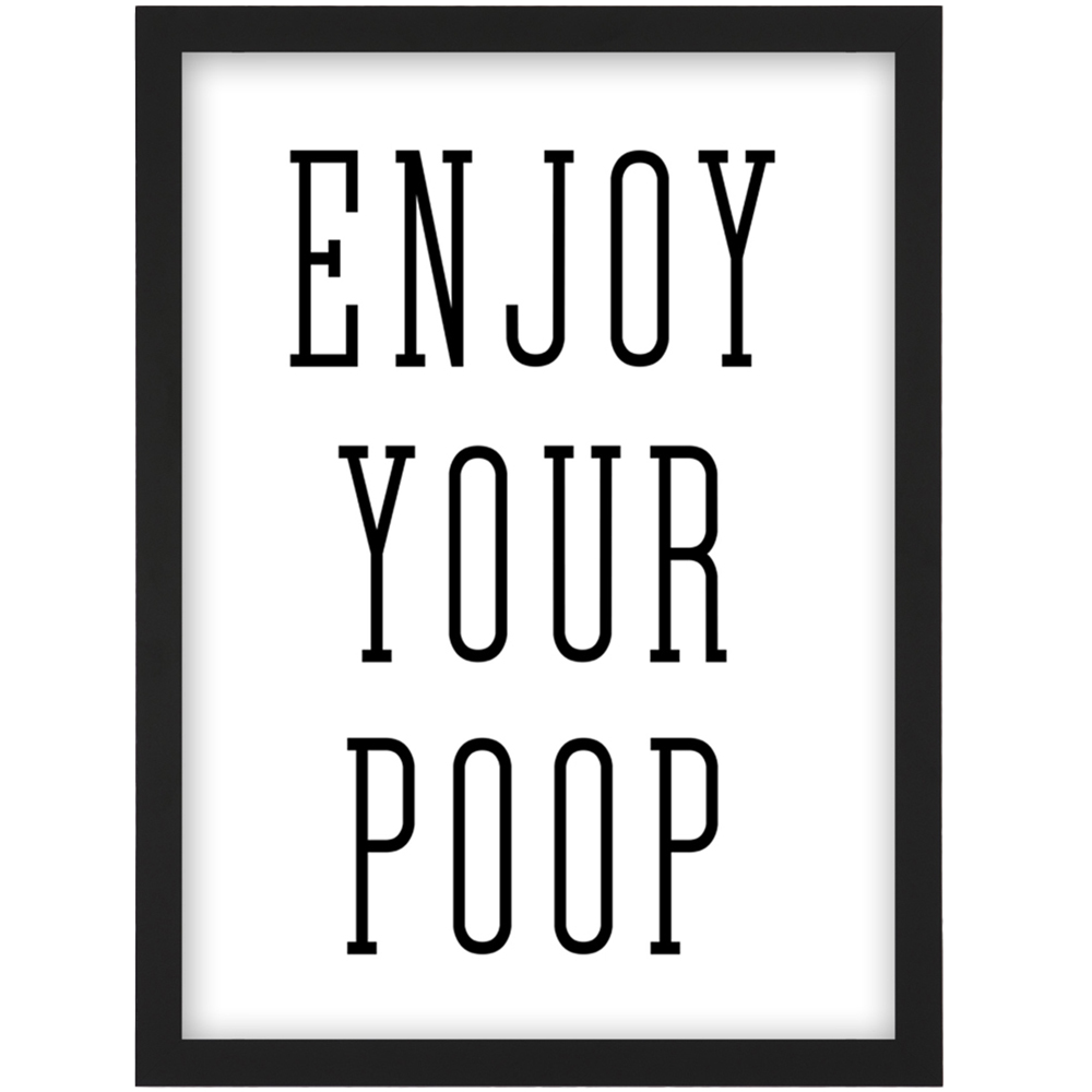 Artery8 Enjoy Your Poop Funny Toilet Sign Framed Wall Art Print 21 x 29 ...