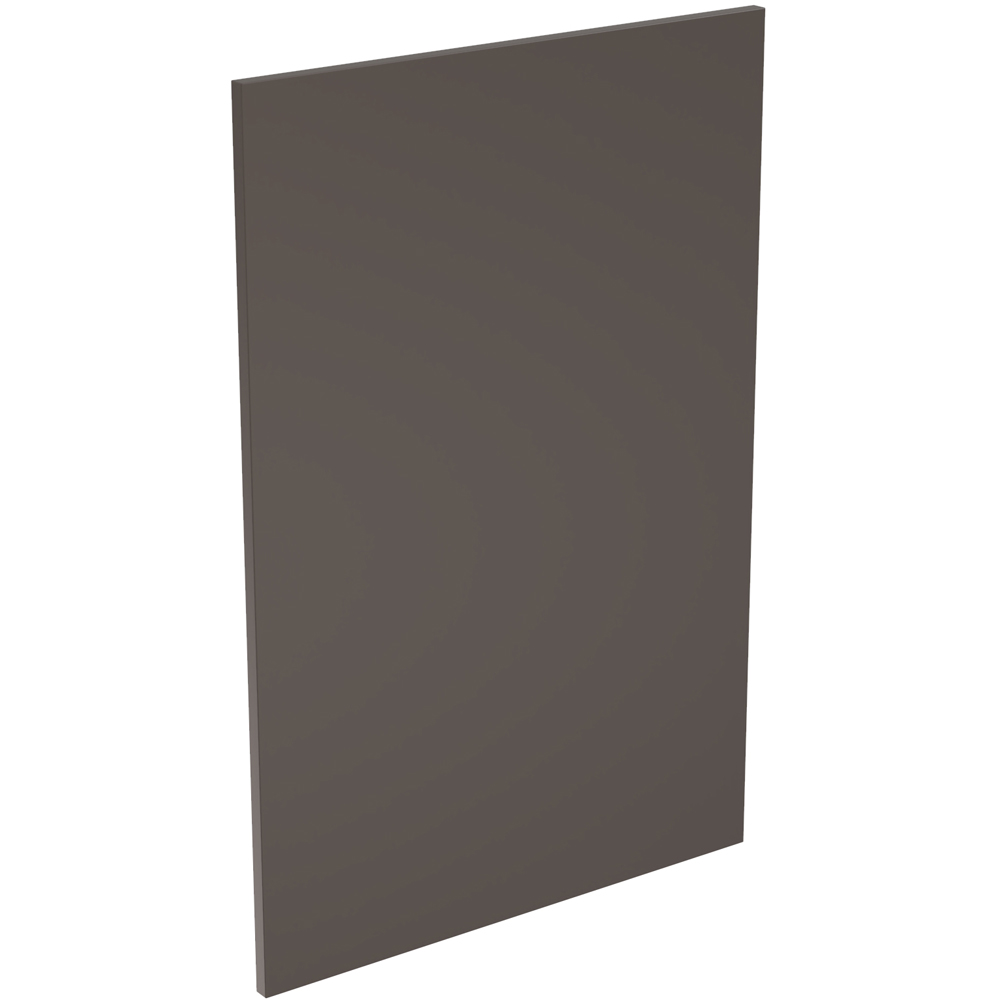 Kitchen Kit J-Pull Gloss Graphite Base End Panel 900 x 600 x 18mm | Wilko
