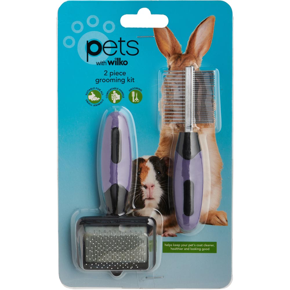 Wilko Small Animal Grooming Kit 2 piece Wilko