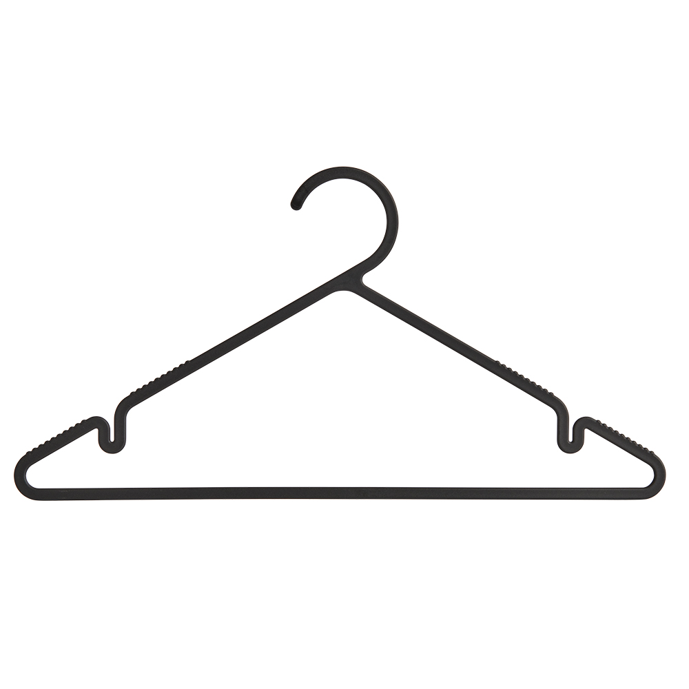 Wilko Coat Hanger Black 8 Pack Wilko