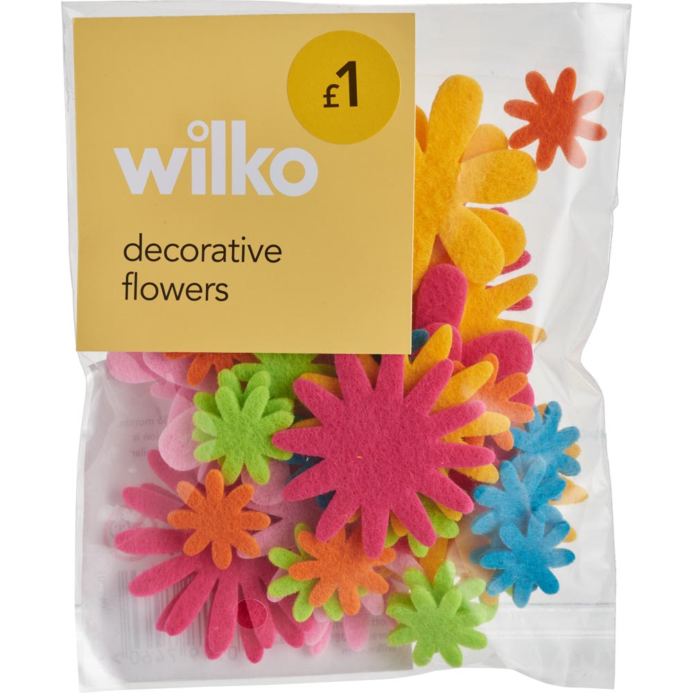 Wilko Decorative Felt Flowers Wilko