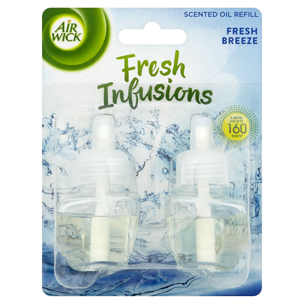Air Wick Fresh Breeze Fresh Infusions Scented Oil Refill 2pk 38ml Wilko