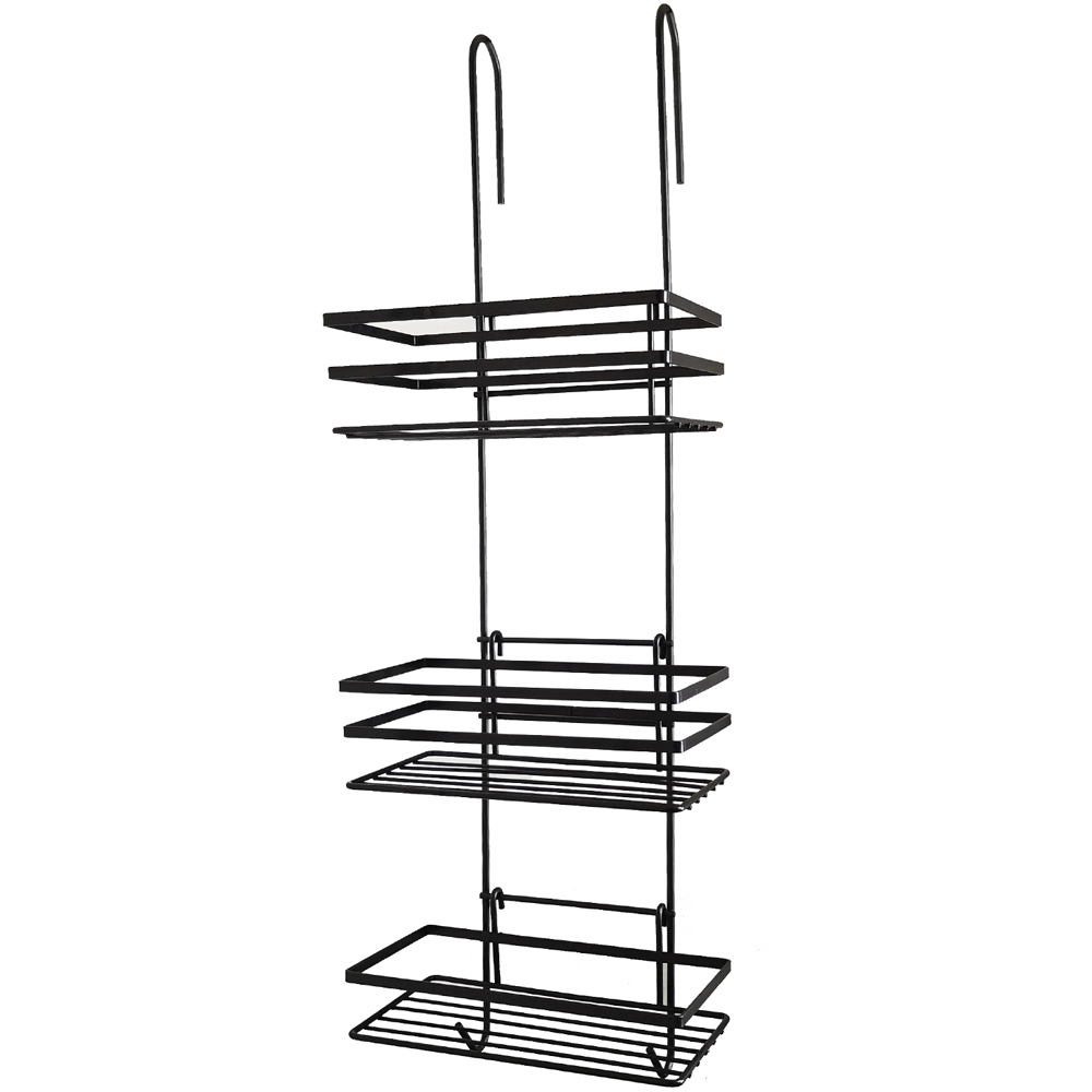 House of Home Black 3Tier Shower Caddy Wilko