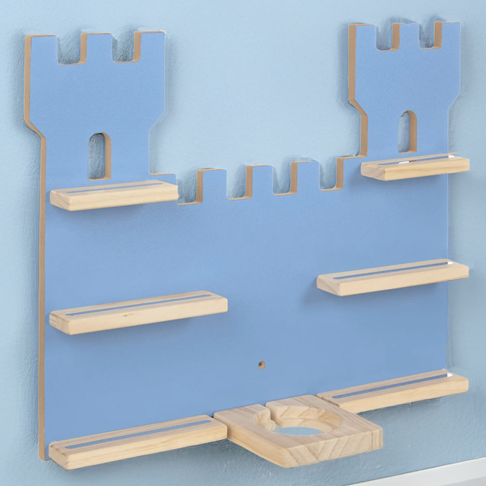 Tectake 6 Shelf Castle Design Wall Unit | Wilko