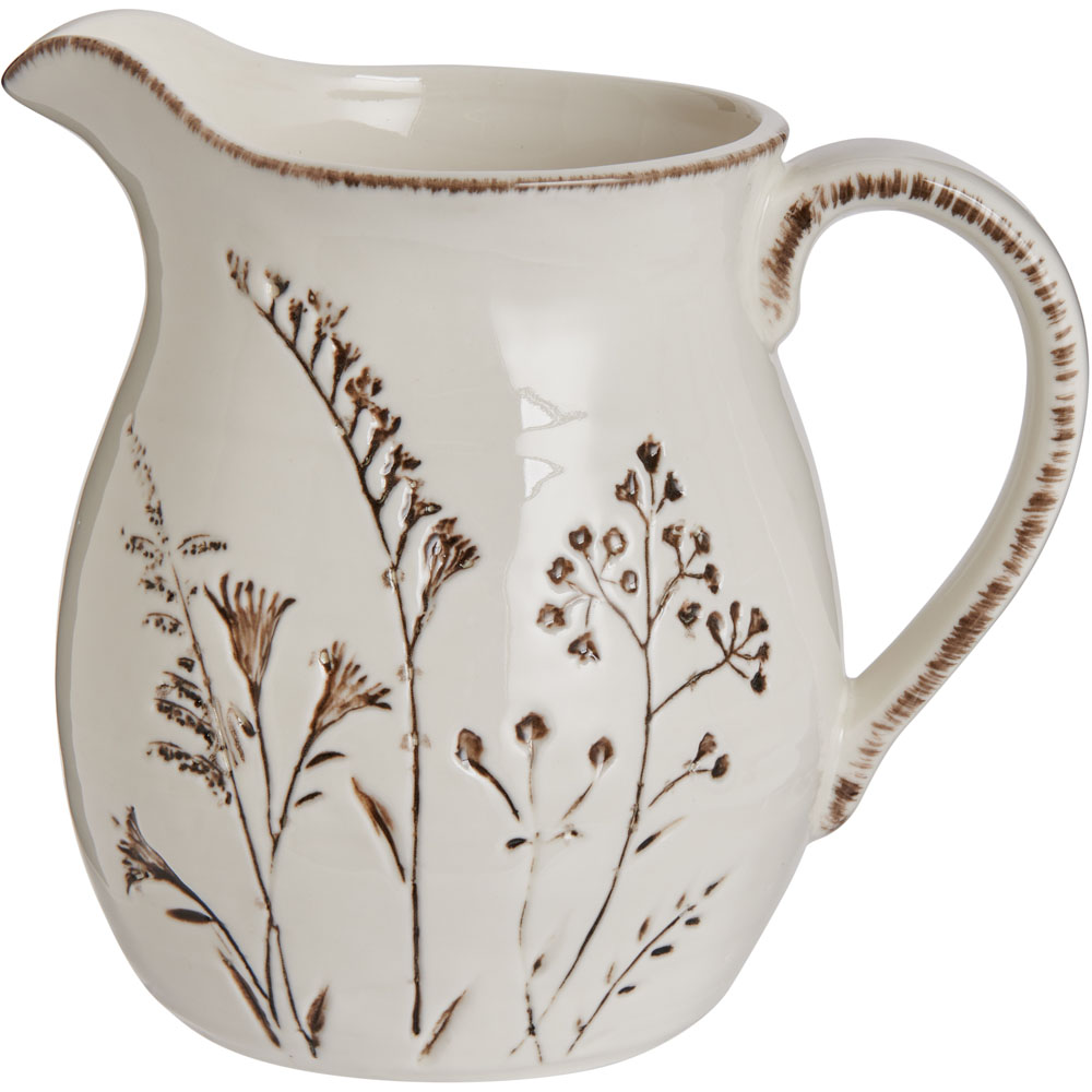 Wilko Embossed Flower Jug Wilko